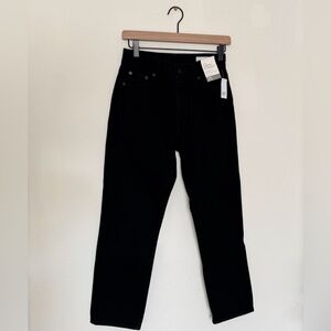 Gap Cheeky Straight High Rise Black Jeans 25 Petite/0 Petite